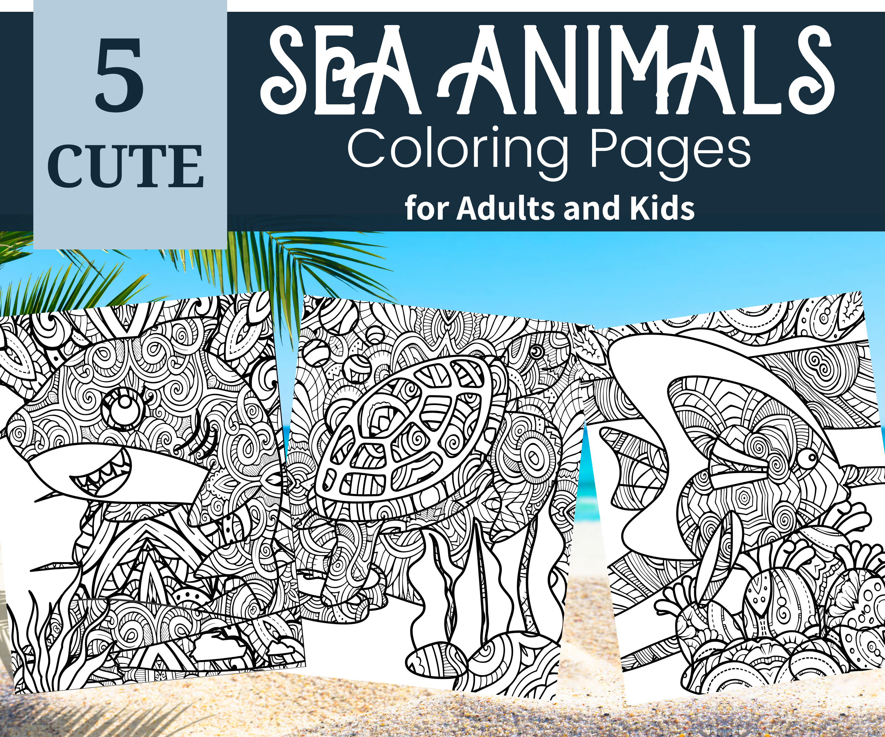 Cute Sea Animals Coloring Pages