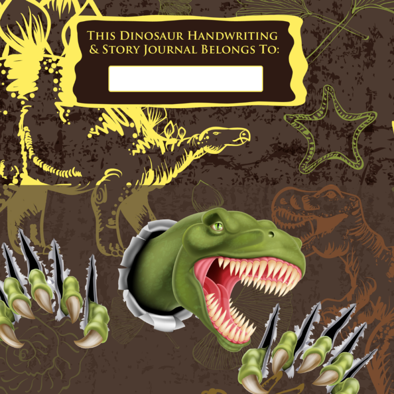 Dinosaur Handwriting Practice Composition Book for Kids