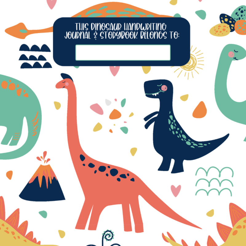 Cute Dinosaur Handwriting Journal and Storybook
